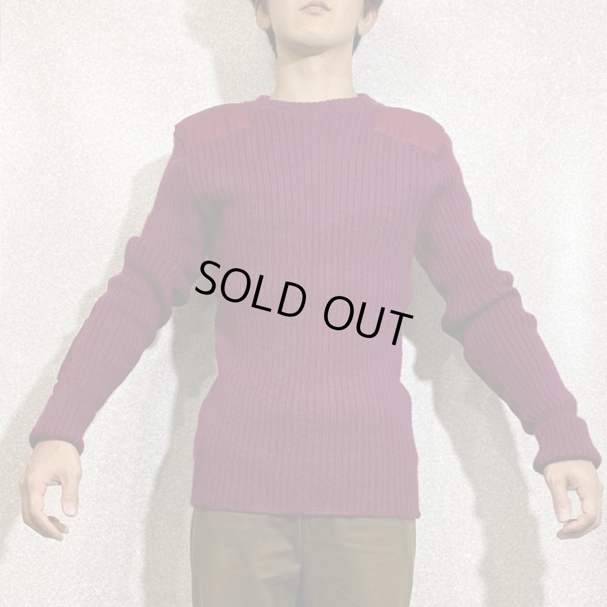 画像16: 「L.L.Bean(エルエルビーン)」ボルドー コマンド グレートブリテン製 ウール ニット (16)