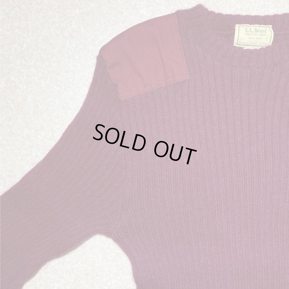 画像2: 「L.L.Bean(エルエルビーン)」ボルドー コマンド グレートブリテン製 ウール ニット (2)