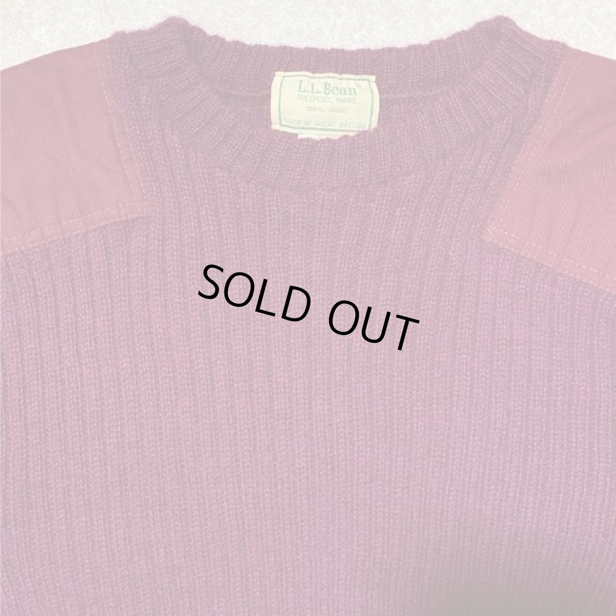 画像3: 「L.L.Bean(エルエルビーン)」ボルドー コマンド グレートブリテン製 ウール ニット (3)