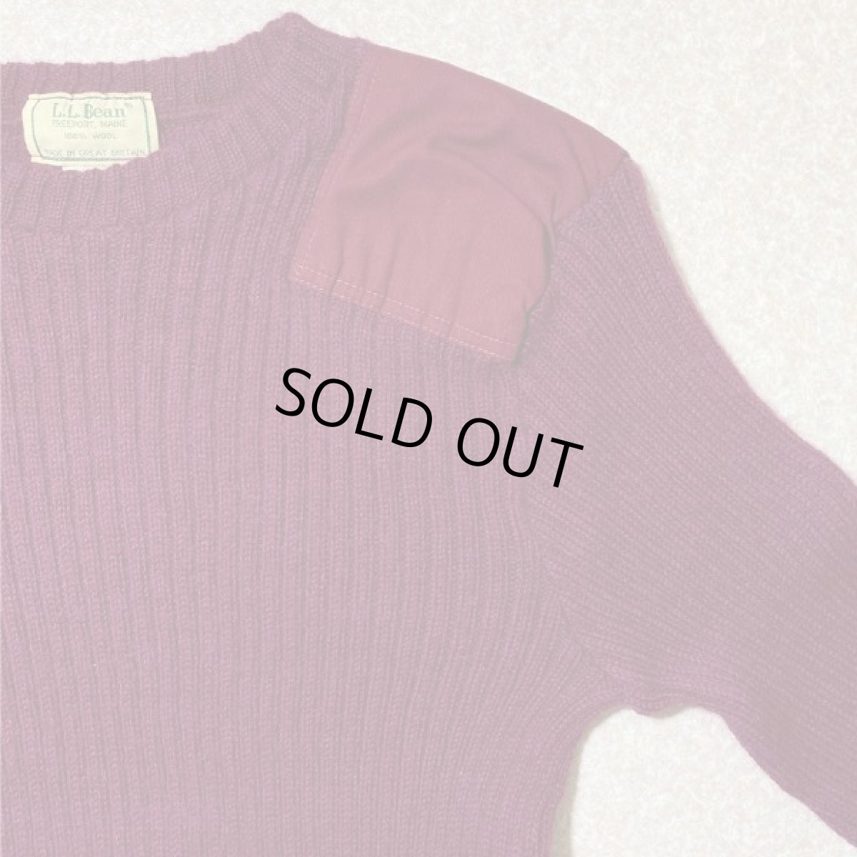 画像4: 「L.L.Bean(エルエルビーン)」ボルドー コマンド グレートブリテン製 ウール ニット (4)