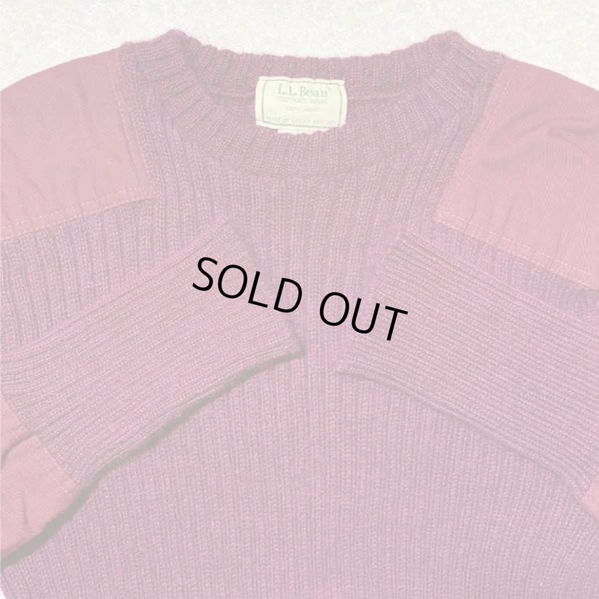 画像5: 「L.L.Bean(エルエルビーン)」ボルドー コマンド グレートブリテン製 ウール ニット (5)