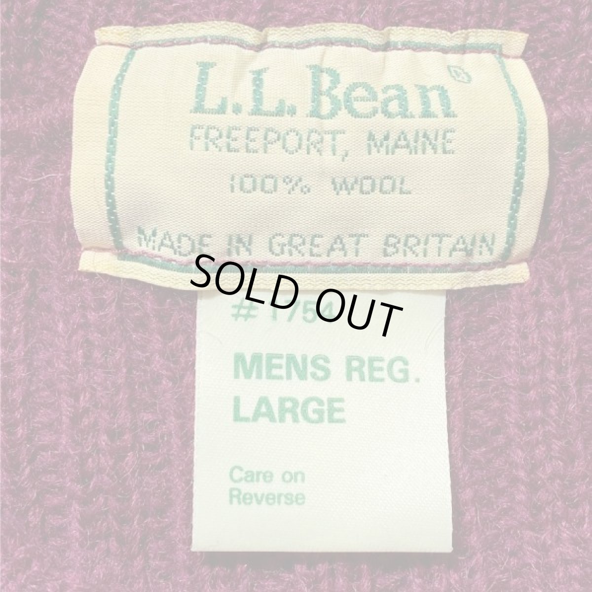 画像7: 「L.L.Bean(エルエルビーン)」ボルドー コマンド グレートブリテン製 ウール ニット (7)