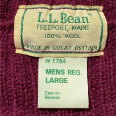 画像7: 「L.L.Bean(エルエルビーン)」ボルドー コマンド グレートブリテン製 ウール ニット (7)