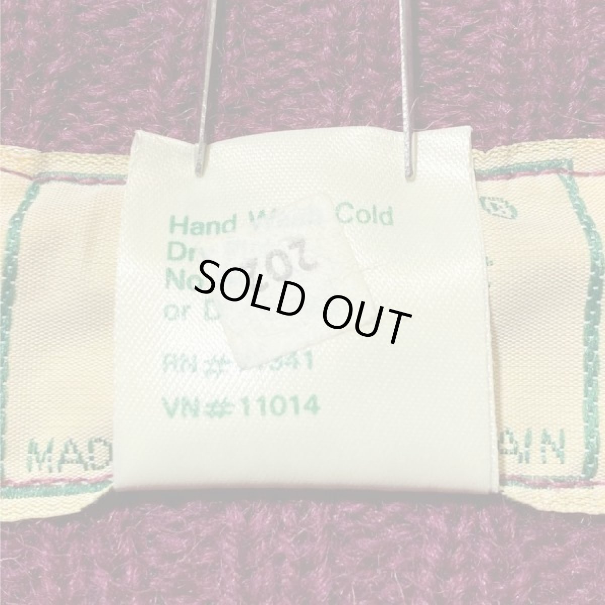 画像8: 「L.L.Bean(エルエルビーン)」ボルドー コマンド グレートブリテン製 ウール ニット (8)