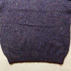 画像10: 「Wool rich(ウール リッチ)」パープル メランジ クルーネック ウール ニット (10)