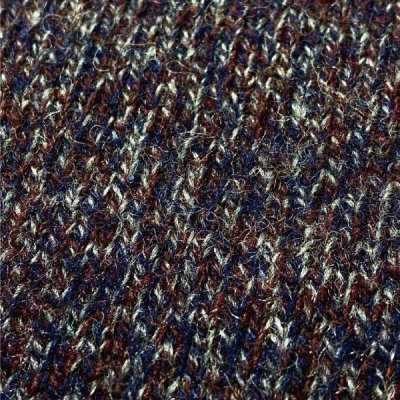 画像1: 「Wool rich(ウール リッチ)」パープル メランジ クルーネック ウール ニット