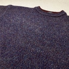 画像15: 「Wool rich(ウール リッチ)」パープル メランジ クルーネック ウール ニット (15)