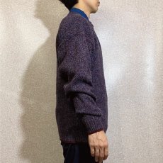 画像18: 「Wool rich(ウール リッチ)」パープル メランジ クルーネック ウール ニット (18)