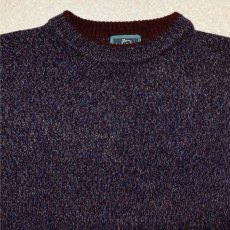 画像3: 「Wool rich(ウール リッチ)」パープル メランジ クルーネック ウール ニット (3)