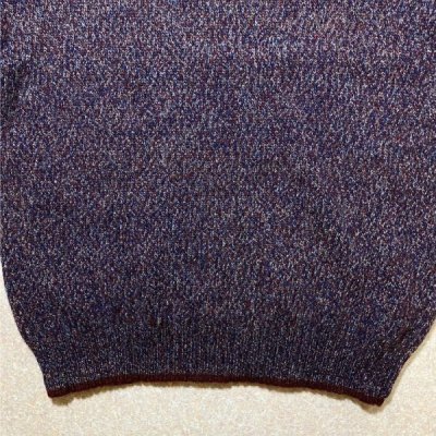 画像3: 「Wool rich(ウール リッチ)」パープル メランジ クルーネック ウール ニット