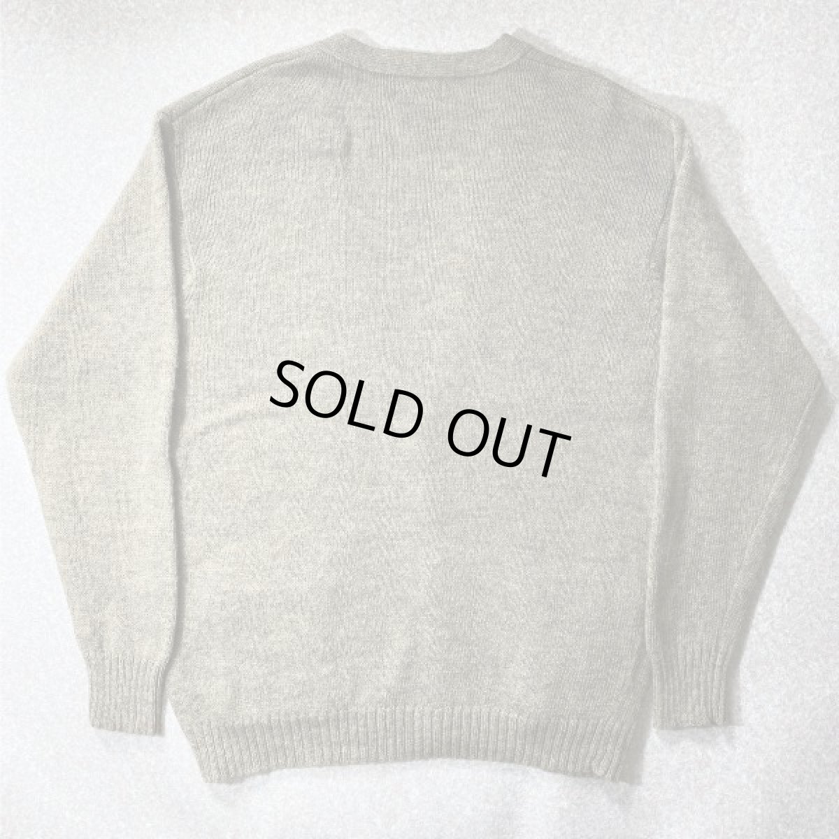 画像10: 「PENDLETON(ペンドルトン)」シェットランドウール XLサイズ ベージュ メランジ ニット カーディガン (10)