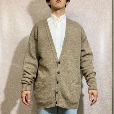 画像16: 「PENDLETON(ペンドルトン)」シェットランドウール XLサイズ ベージュ メランジ ニット カーディガン (16)