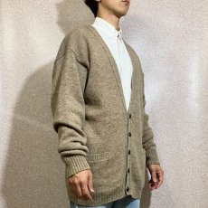 画像17: 「PENDLETON(ペンドルトン)」シェットランドウール XLサイズ ベージュ メランジ ニット カーディガン (17)