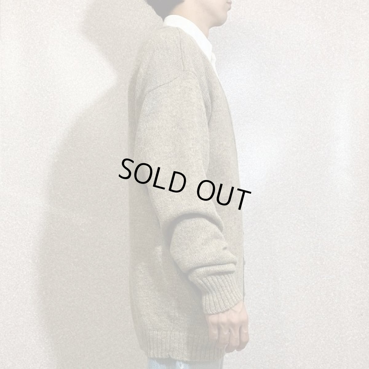 画像18: 「PENDLETON(ペンドルトン)」シェットランドウール XLサイズ ベージュ メランジ ニット カーディガン (18)