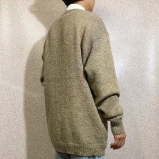 画像19: 「PENDLETON(ペンドルトン)」シェットランドウール XLサイズ ベージュ メランジ ニット カーディガン (19)