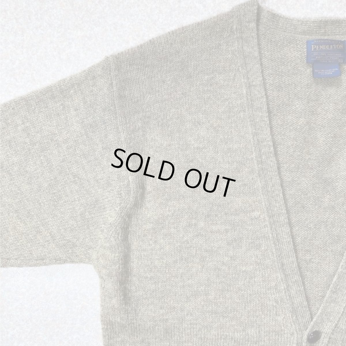 画像2: 「PENDLETON(ペンドルトン)」シェットランドウール XLサイズ ベージュ メランジ ニット カーディガン (2)