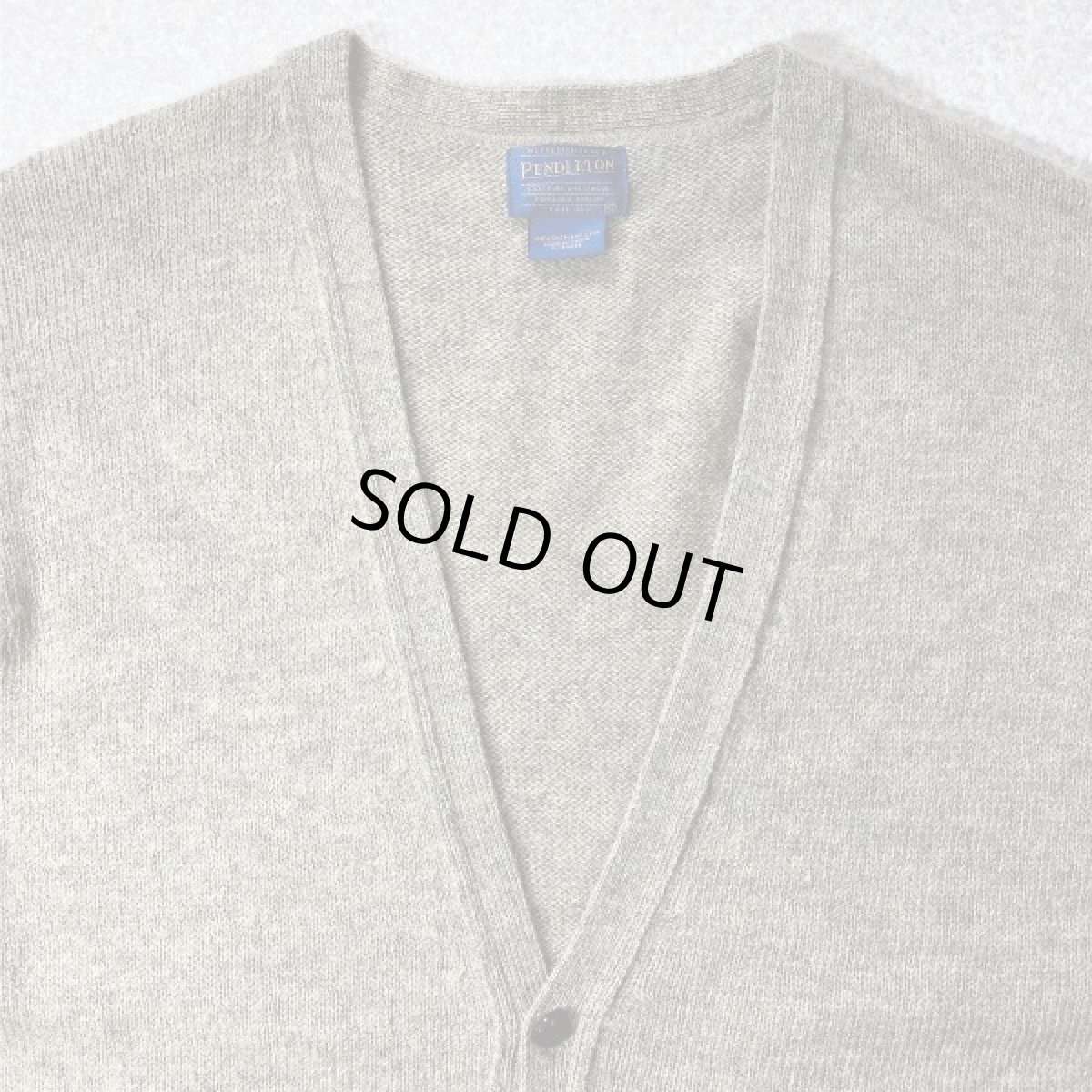 画像3: 「PENDLETON(ペンドルトン)」シェットランドウール XLサイズ ベージュ メランジ ニット カーディガン (3)