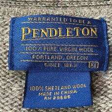 画像6: 「PENDLETON(ペンドルトン)」シェットランドウール XLサイズ ベージュ メランジ ニット カーディガン (6)