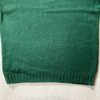 画像3: 「NAUTICA(ノーティカ)」グリーン ハーフボタン ワンポイント刺繍 メランジ ニット