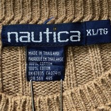 画像6: 「NAUTICA(ノーティカ)」キャメル ワンポイント刺繍 ケーブル クルーネック ニット (6)