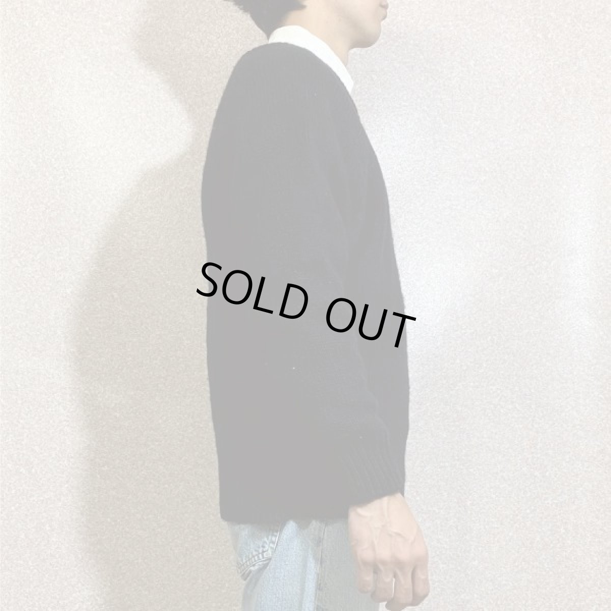 画像18: 「L.L.Bean(エルエルビーン)」ウールマーク ブラック シェットランド ピュアウール ニット (18)