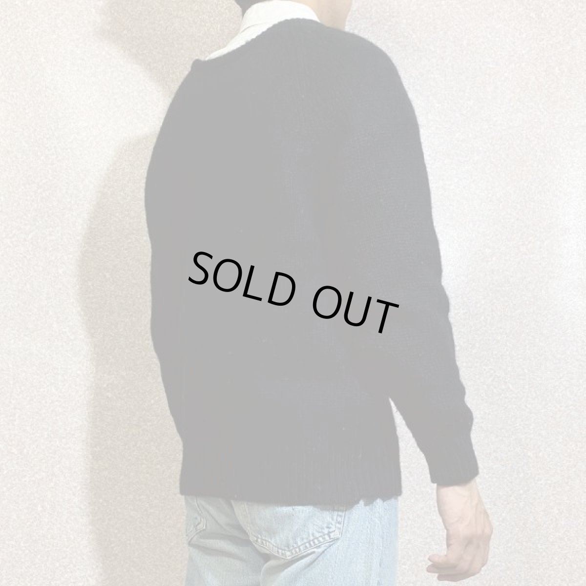 画像19: 「L.L.Bean(エルエルビーン)」ウールマーク ブラック シェットランド ピュアウール ニット (19)