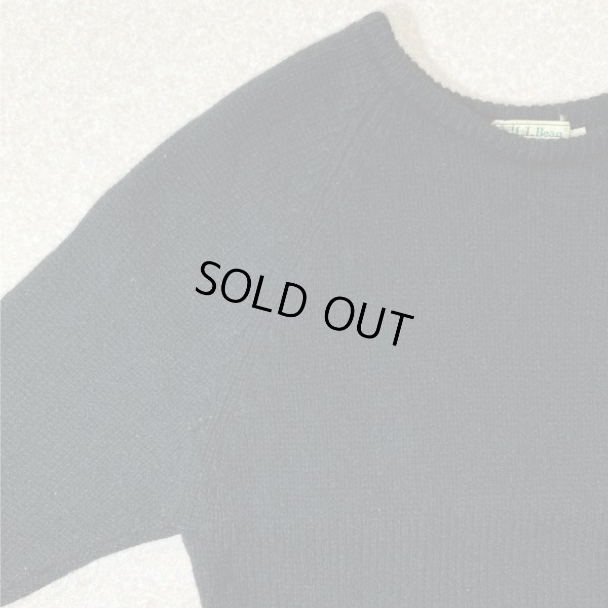 画像2: 「L.L.Bean(エルエルビーン)」ウールマーク ブラック シェットランド ピュアウール ニット (2)