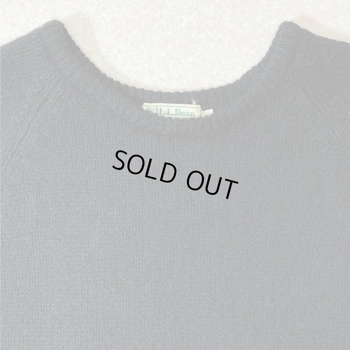 画像3: 「L.L.Bean(エルエルビーン)」ウールマーク ブラック シェットランド ピュアウール ニット (3)