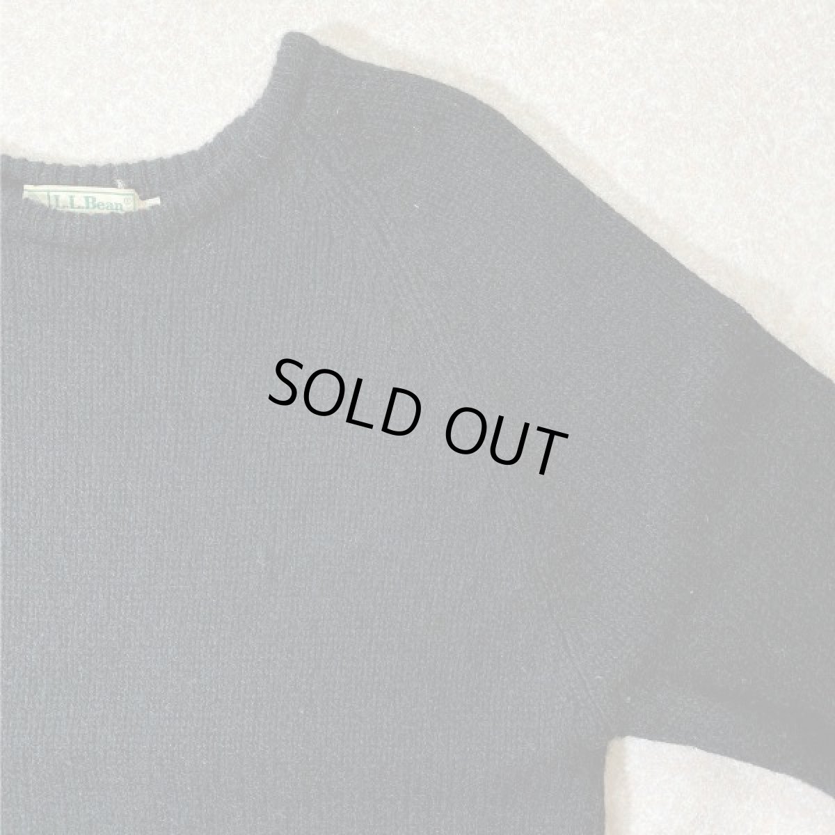 画像4: 「L.L.Bean(エルエルビーン)」ウールマーク ブラック シェットランド ピュアウール ニット (4)