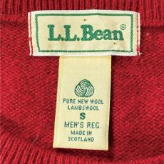 画像7: 「L.L.Bean(エルエルビーン)」スコットランド製 レッド ラグランスリーブ ハイゲージ ラムズ ニット (7)