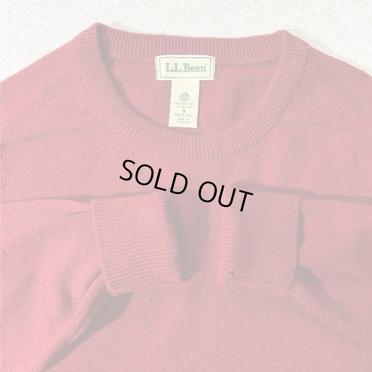画像6: 「L.L.Bean(エルエルビーン)」スコットランド製 レッド ラグランスリーブ ハイゲージ ラムズ ニット (6)