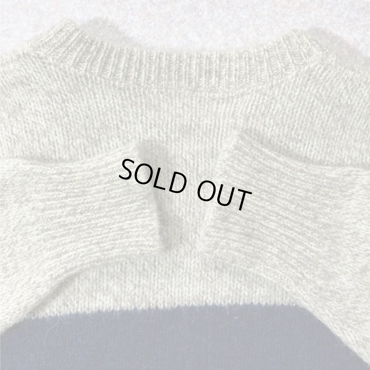 画像10: 「L.L.Bean(エルエルビーン)」メランジ 太ボーダー USA製 ローゲージ クルーネック ニット (10)