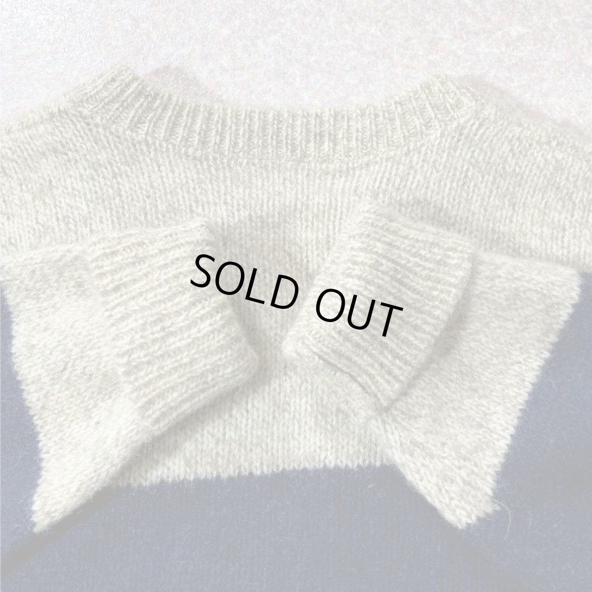 画像12: 「L.L.Bean(エルエルビーン)」メランジ 太ボーダー USA製 ローゲージ クルーネック ニット (12)