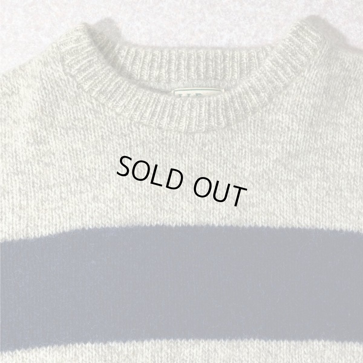 画像3: 「L.L.Bean(エルエルビーン)」メランジ 太ボーダー USA製 ローゲージ クルーネック ニット (3)