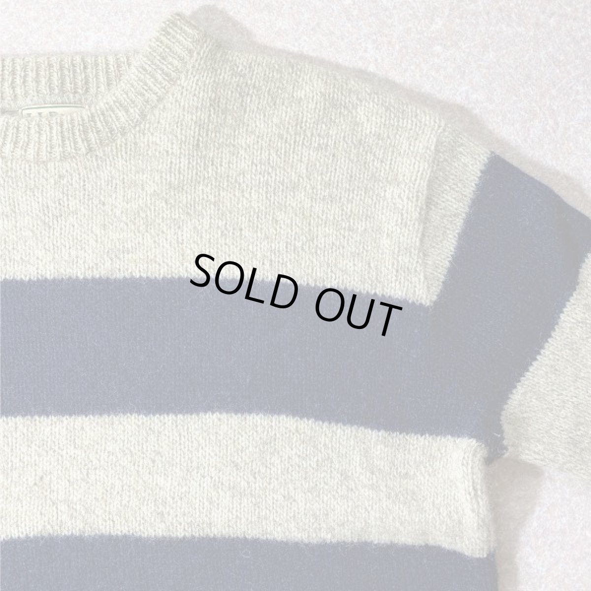 画像4: 「L.L.Bean(エルエルビーン)」メランジ 太ボーダー USA製 ローゲージ クルーネック ニット (4)