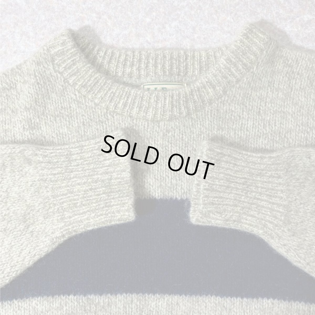 画像5: 「L.L.Bean(エルエルビーン)」メランジ 太ボーダー USA製 ローゲージ クルーネック ニット (5)