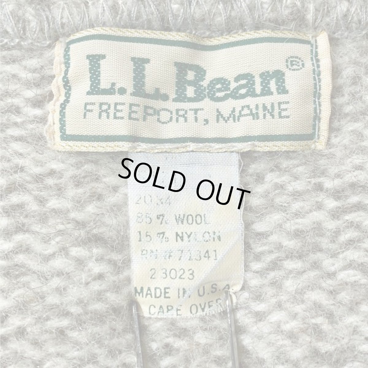 画像7: 「L.L.Bean(エルエルビーン)」メランジ 太ボーダー USA製 ローゲージ クルーネック ニット (7)