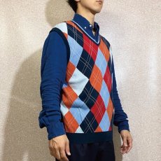 画像17: 「Brooks Brothers(ブルックスブラザーズ)」アーガイル柄 Vネック ニット ベスト (17)