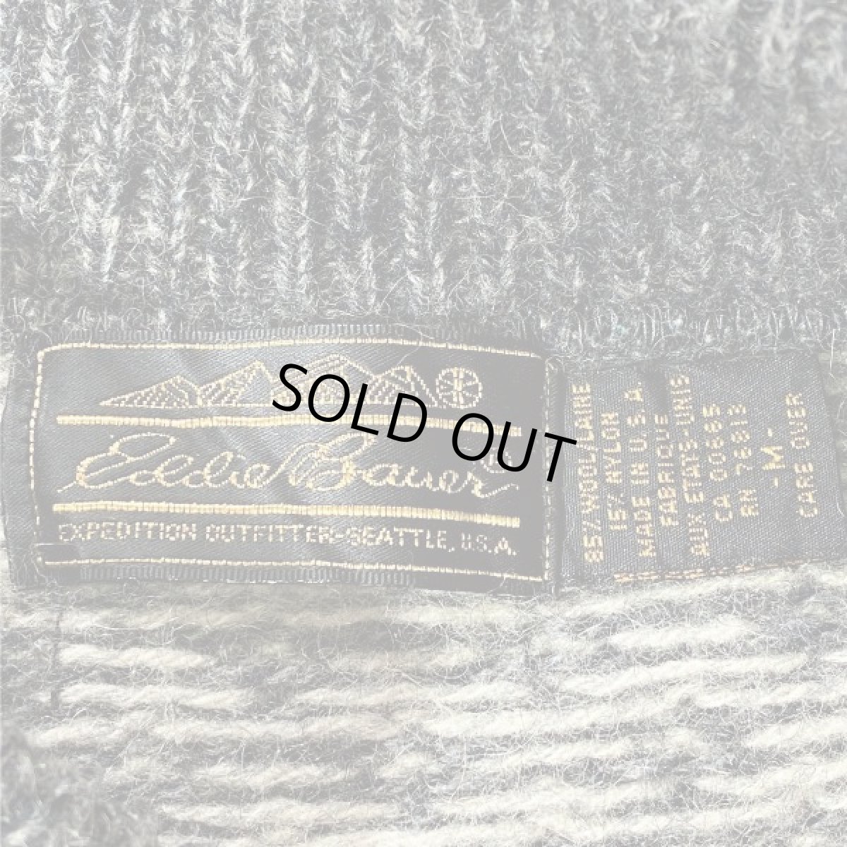 画像6: 「Eddie Bauer(エディーバウアー)」チャコール クロスドット USA製 ハーフボタン ニット (6)