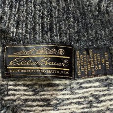 画像6: 「Eddie Bauer(エディーバウアー)」チャコール クロスドット USA製 ハーフボタン ニット (6)