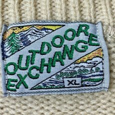 画像6: 「OUTDOOR EXCHANGE(アウトドア エクスチェンジ)」カモモチーフ バーズアイ XLサイズ オフホワイト クルーネック ローゲージ ニット (6)