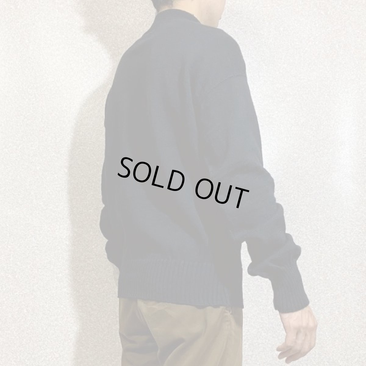 画像19: 「U.S. NAVY(ユー・エス・ネイビー)」ブラック モックネック ミリタリー 軍物 ウール ニット (19)