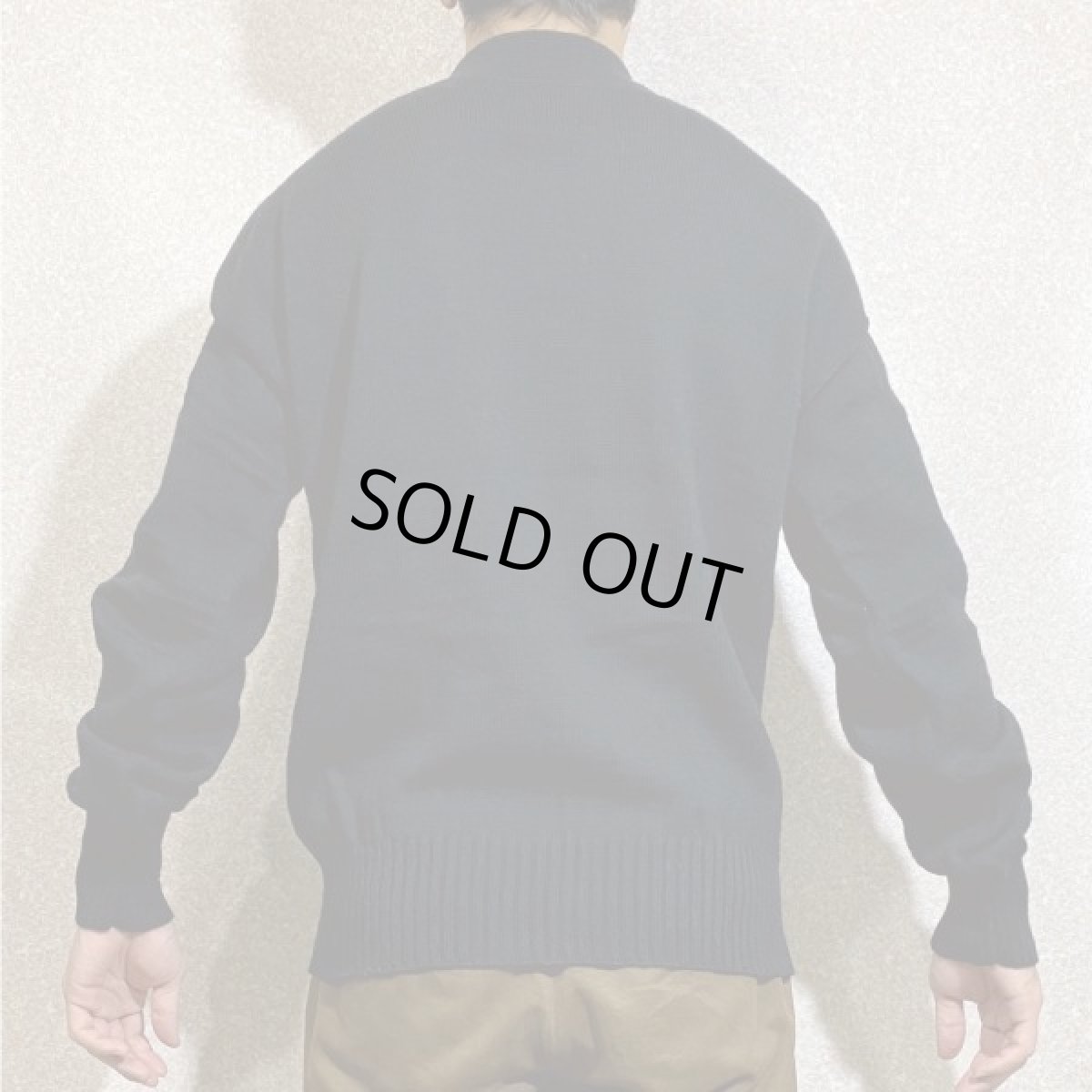 画像20: 「U.S. NAVY(ユー・エス・ネイビー)」ブラック モックネック ミリタリー 軍物 ウール ニット (20)