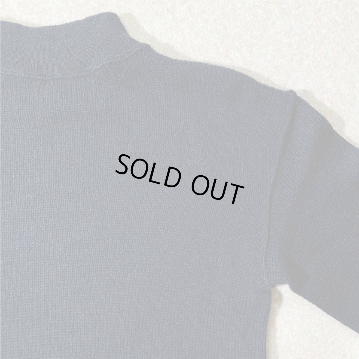 画像4: 「U.S. NAVY(ユー・エス・ネイビー)」ブラック モックネック ミリタリー 軍物 ウール ニット (4)