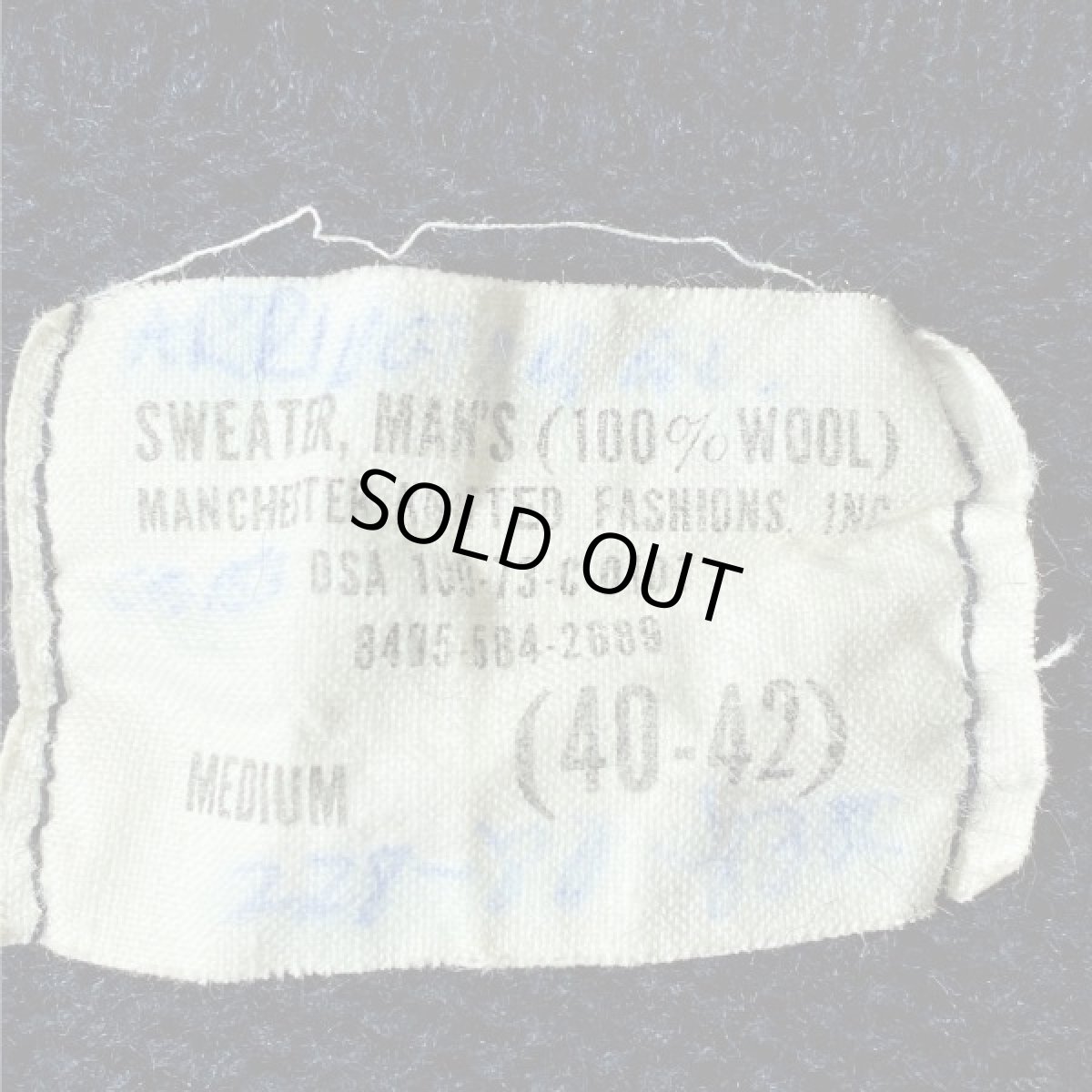 画像7: 「U.S. NAVY(ユー・エス・ネイビー)」ブラック モックネック ミリタリー 軍物 ウール ニット (7)