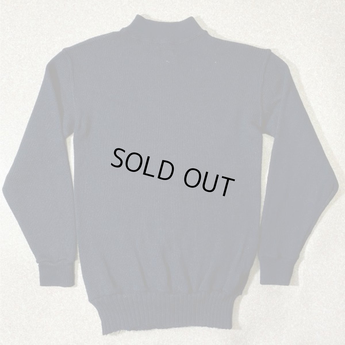 画像9: 「U.S. NAVY(ユー・エス・ネイビー)」ブラック モックネック ミリタリー 軍物 ウール ニット (9)