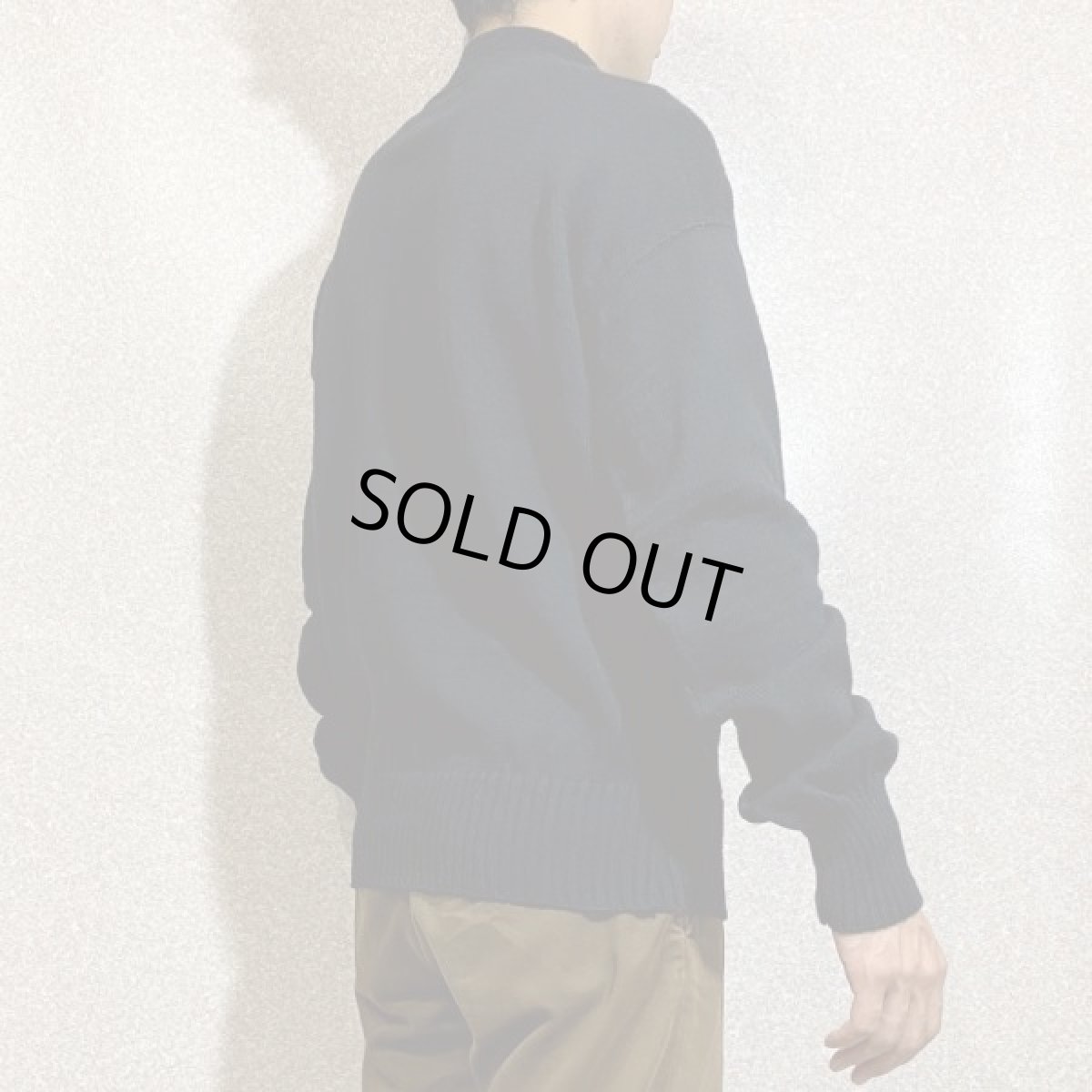 画像19: 「U.S. NAVY(ユー・エス・ネイビー)」ブラック モックネック ミリタリー 軍物 ウール ニット (19)