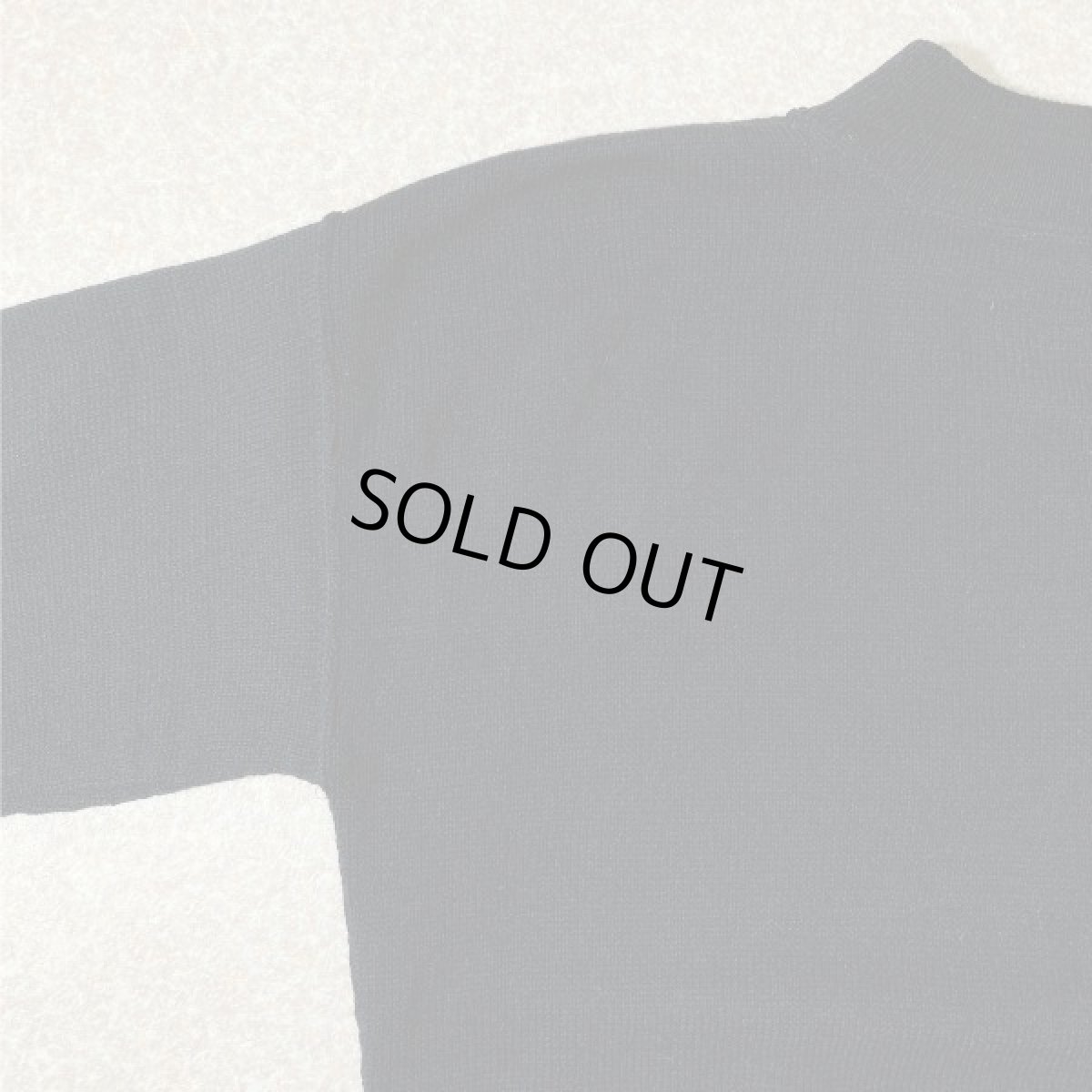 画像2: 「U.S. NAVY(ユー・エス・ネイビー)」ブラック モックネック ミリタリー 軍物 ウール ニット (2)