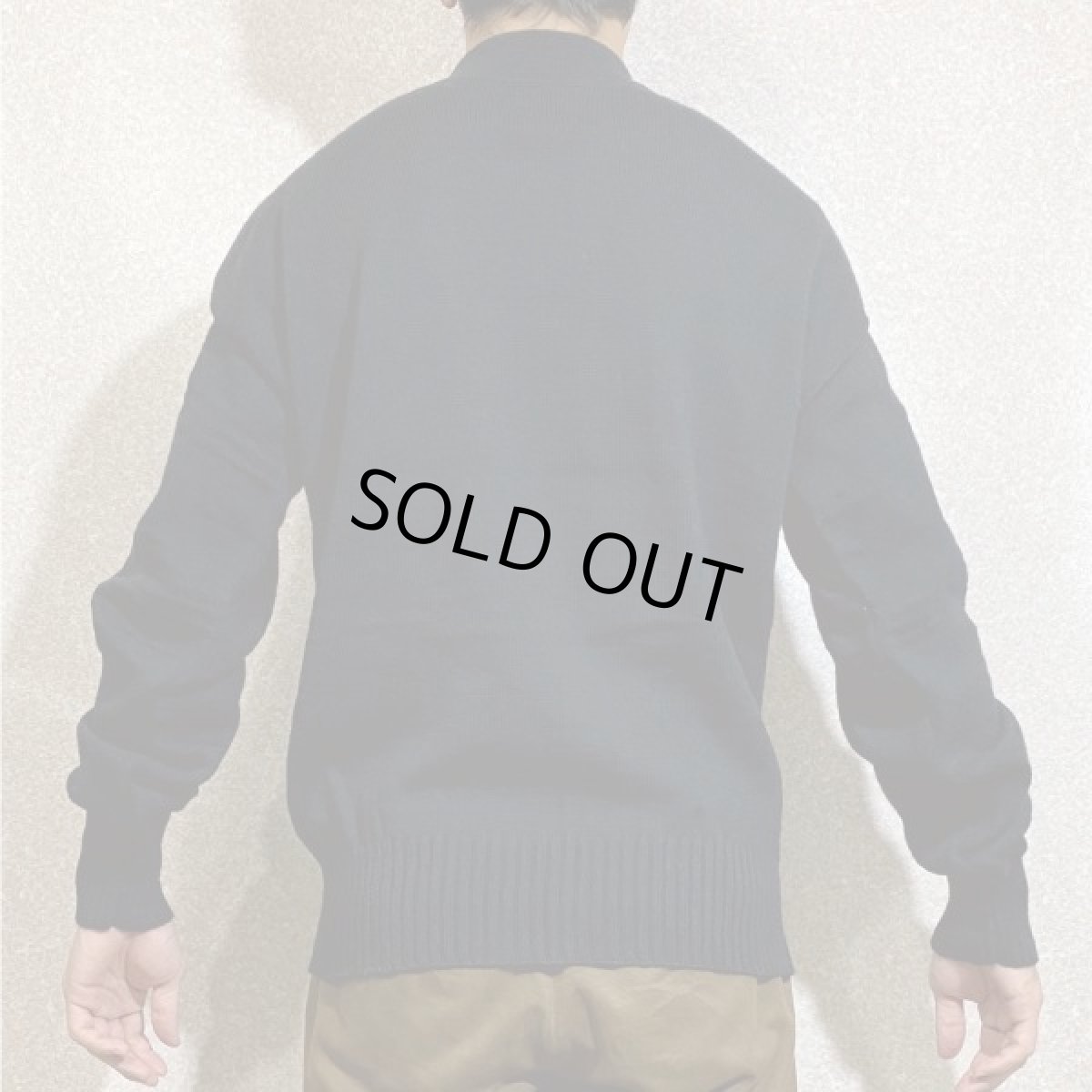 画像20: 「U.S. NAVY(ユー・エス・ネイビー)」ブラック モックネック ミリタリー 軍物 ウール ニット (20)