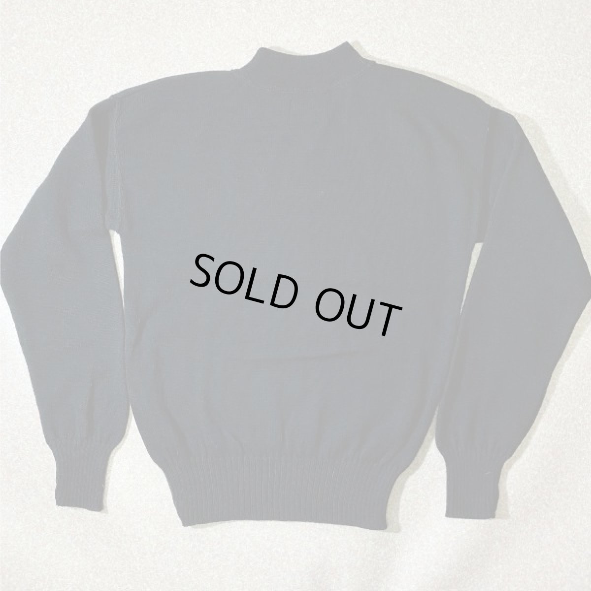 画像9: 「U.S. NAVY(ユー・エス・ネイビー)」ブラック モックネック ミリタリー 軍物 ウール ニット (9)